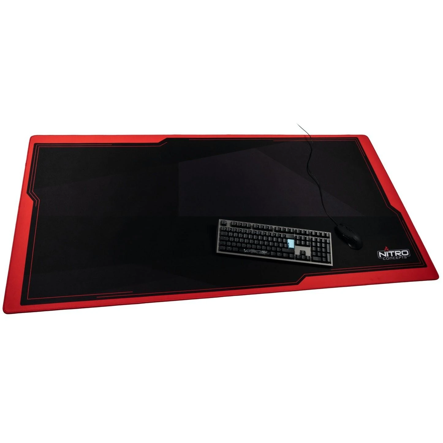 Nitro Concepts DM16 pelės kilimėlis (juoda/raudona) | 1600x800x3mm