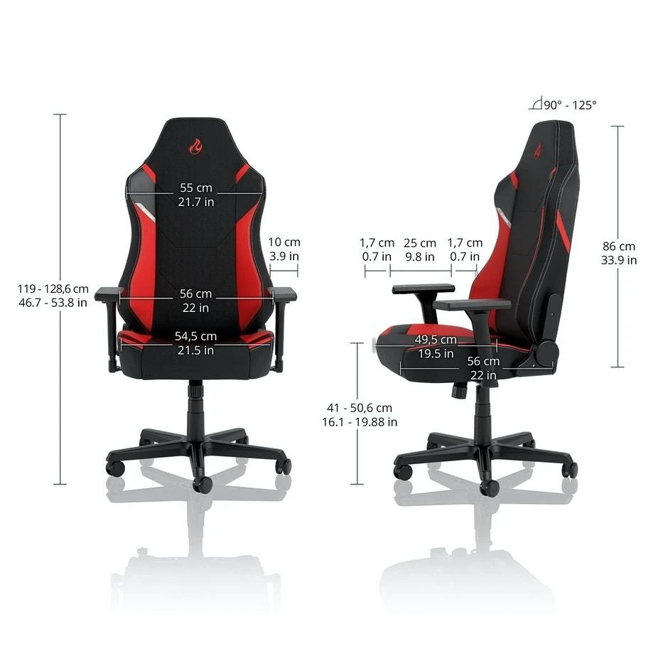 Žaidimų kėdė Nitro Concepts X1000 Gaming Chair, Juoda-mėlyna
