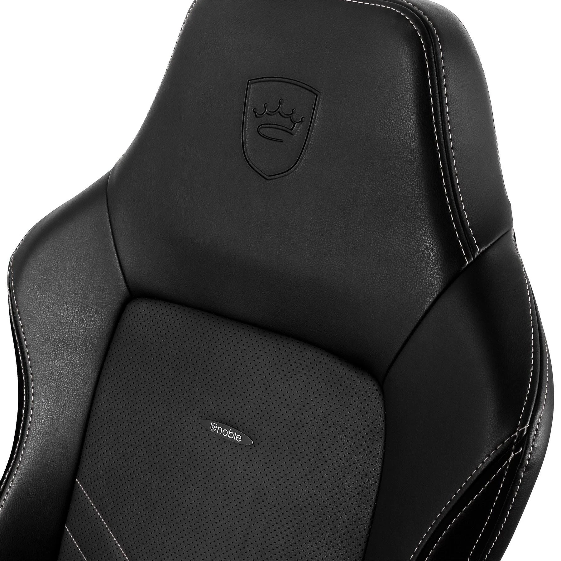 Žaidimų kėdė Noblechairs HERO PU-Leather Gaming Chair, Juoda-balta