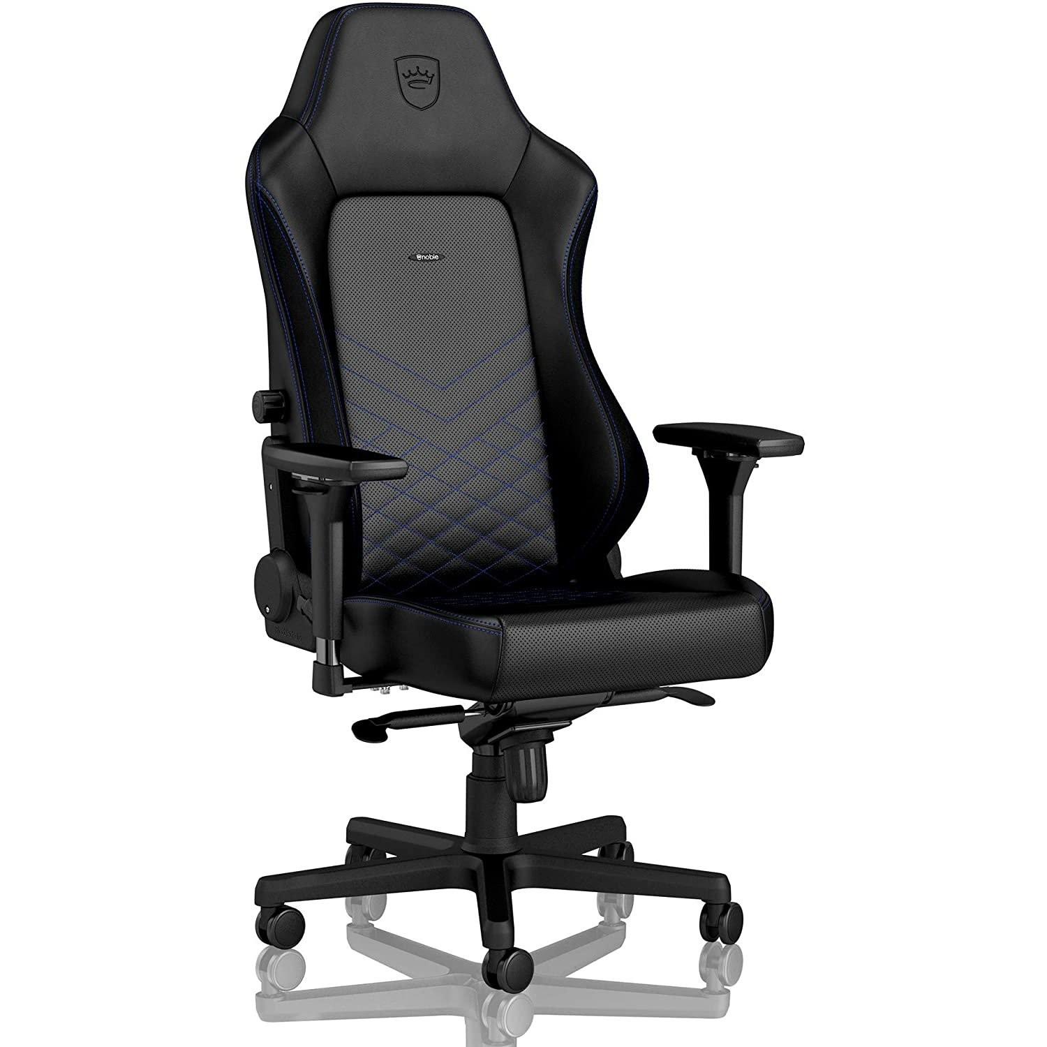 Žaidimų kėdė Noblechairs HERO PU-Leather Gaming Chair, Juoda-mėlyna