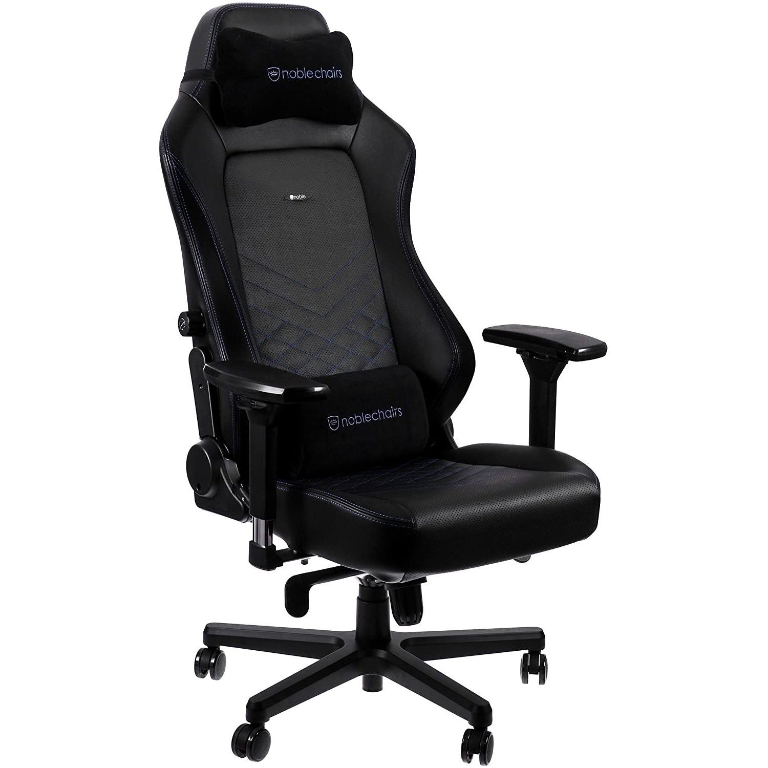 Žaidimų kėdė Noblechairs HERO PU-Leather Gaming Chair, Juoda-mėlyna