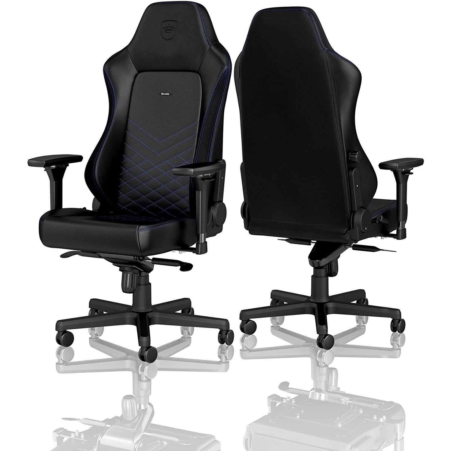 Žaidimų kėdė Noblechairs HERO PU-Leather Gaming Chair, Juoda-mėlyna
