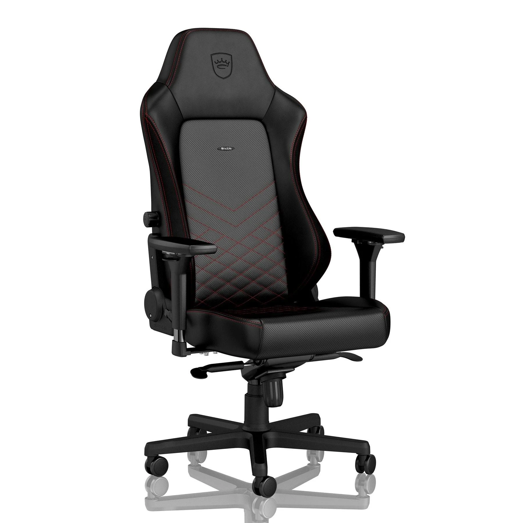 Žaidimų kėdė Noblechairs HERO PU-Leather Gaming Chair, Juoda-raudona