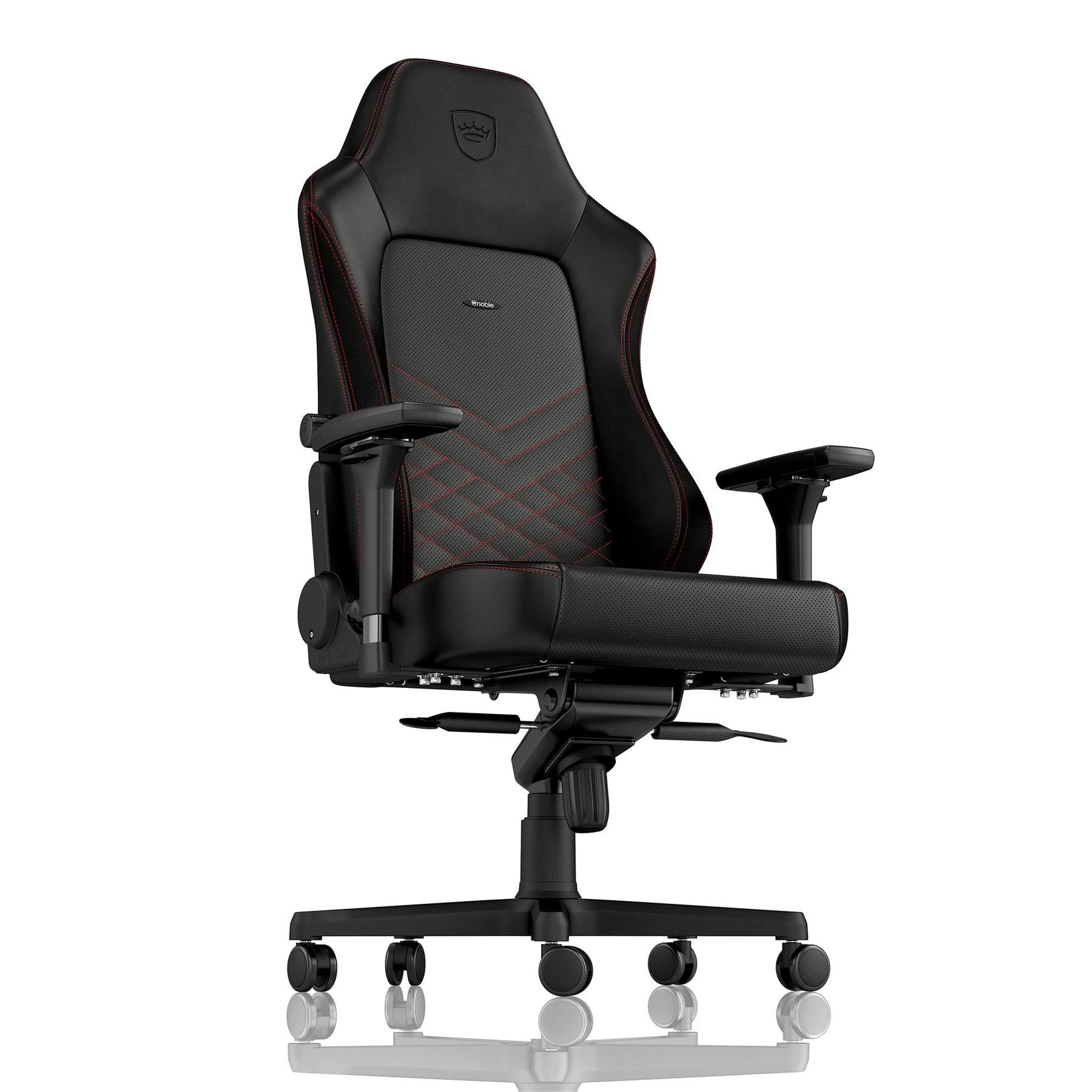 Žaidimų kėdė Noblechairs HERO PU-Leather Gaming Chair, Juoda-raudona