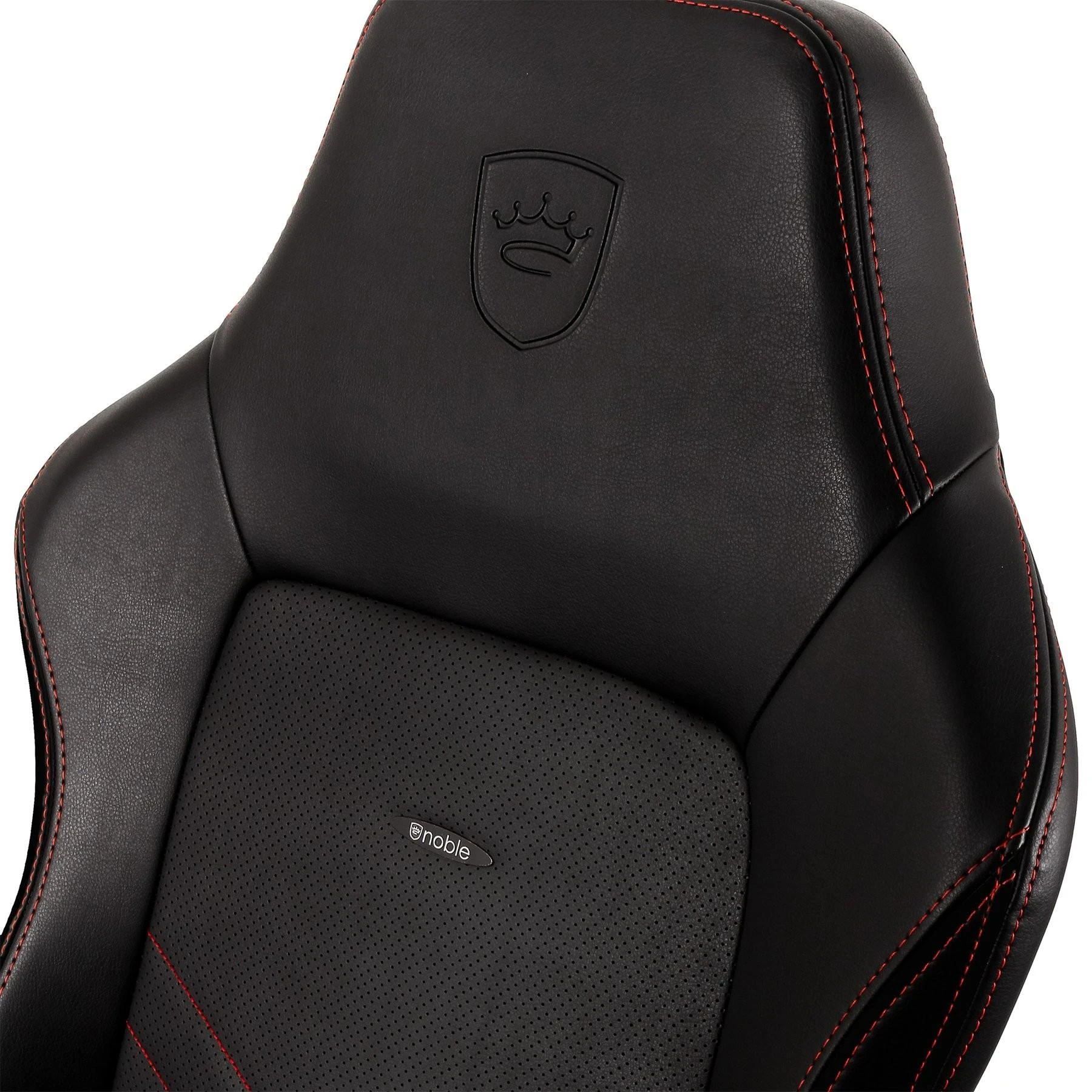 Žaidimų kėdė Noblechairs HERO PU-Leather Gaming Chair, Juoda-raudona