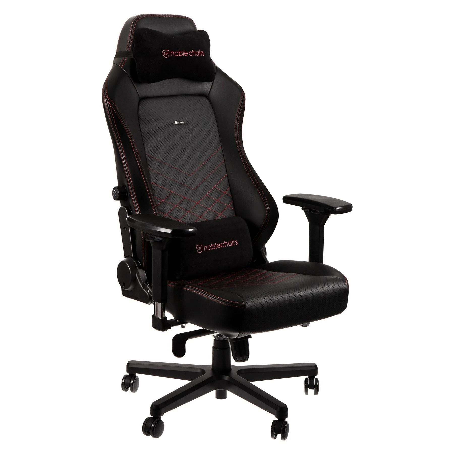 Žaidimų kėdė Noblechairs HERO PU-Leather Gaming Chair, Juoda-raudona