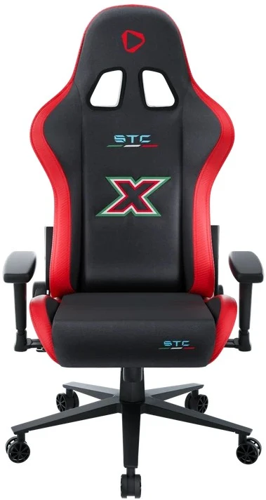 ONEX STC Alcantara L serijos žaidimų kėdė - juodos ir raudonos spalvos su „AirSuede“ mikropluošto medžiagomis