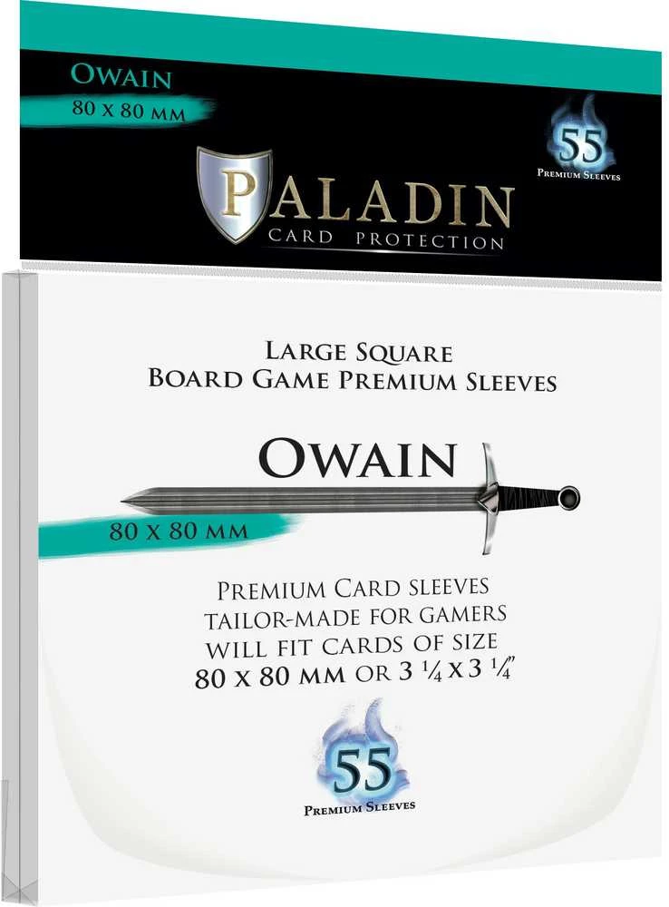 Board&Dice Paladin kortelių apsaugos Paladin rankovės - aukščiausios kokybės didelės kvadratinės 80x80 mm (55 vnt)