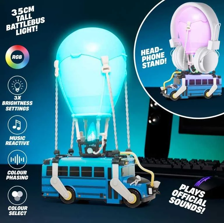 Paladone Fortnite BATTLE BUS DIORAMA lempa | 32 cm