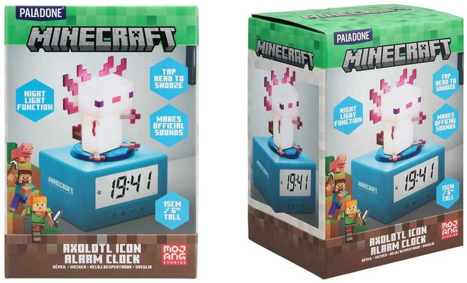Paladone Minecraft Axolotl Icon žadintuvas | 15 cm