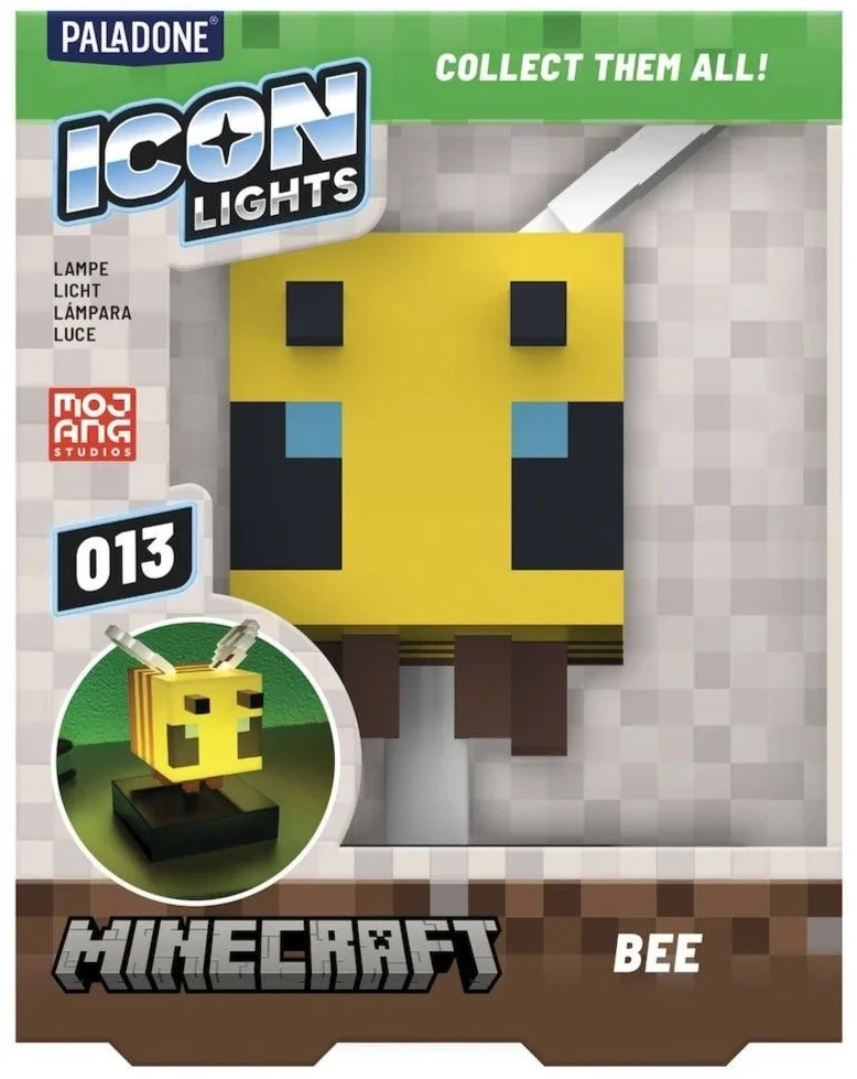 Paladone Minecraft Bee Icon Lempa