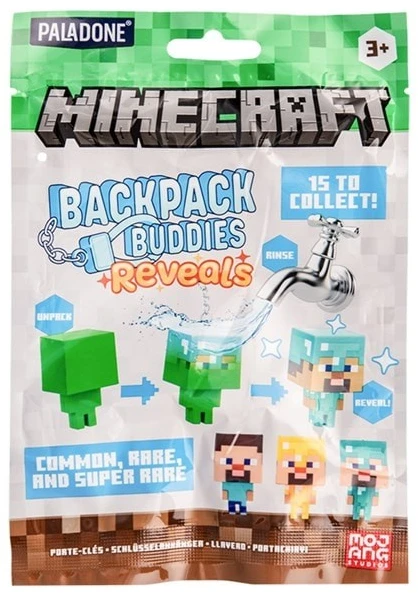Paladone Minecraft Reveals Backpack Buddies - atsitiktinis raktų pakabukas