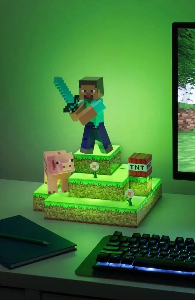 Paladone Minecraft Steve Diorama Figural lempa