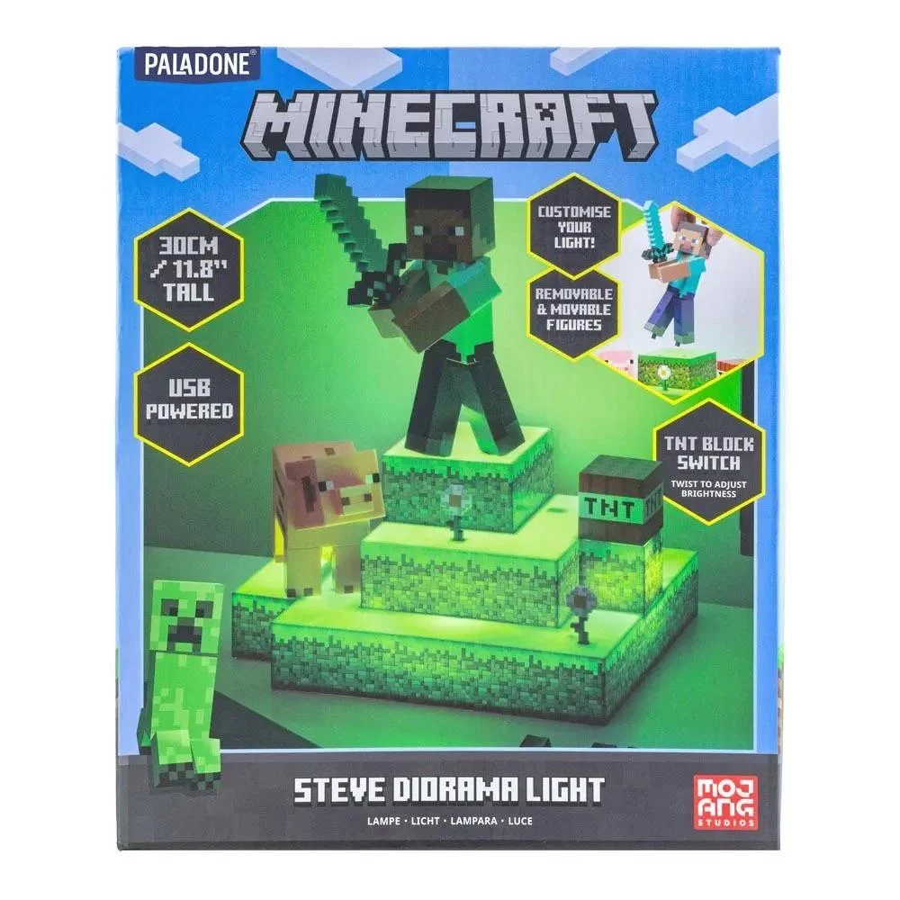 Paladone Minecraft Steve Diorama Figural lempa