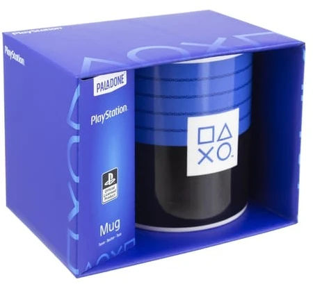 Paladone „PlayStation“ dryžuotas puodelis | 400 ml