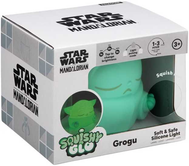 Paladone Star Wars Grogu SquishyGlo silikoninė lempa (įkraunama) | 15 cm