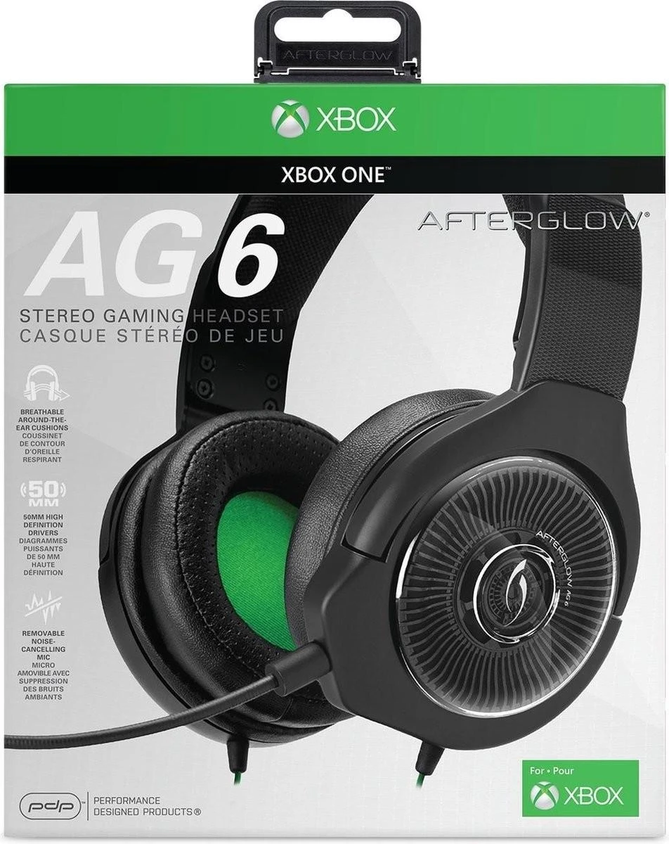 PDP Afterglow AG6 (juoda) laidinės ausinės su mikrofonu | XBOX