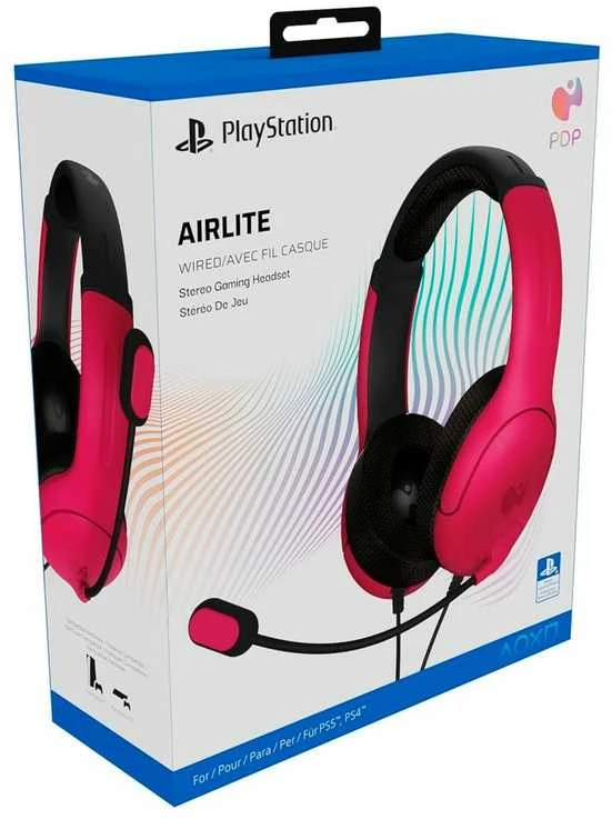 PDP AIRLITE Laidinės ausinės (cosmic raudona) skirtos PS5/PS4/PC