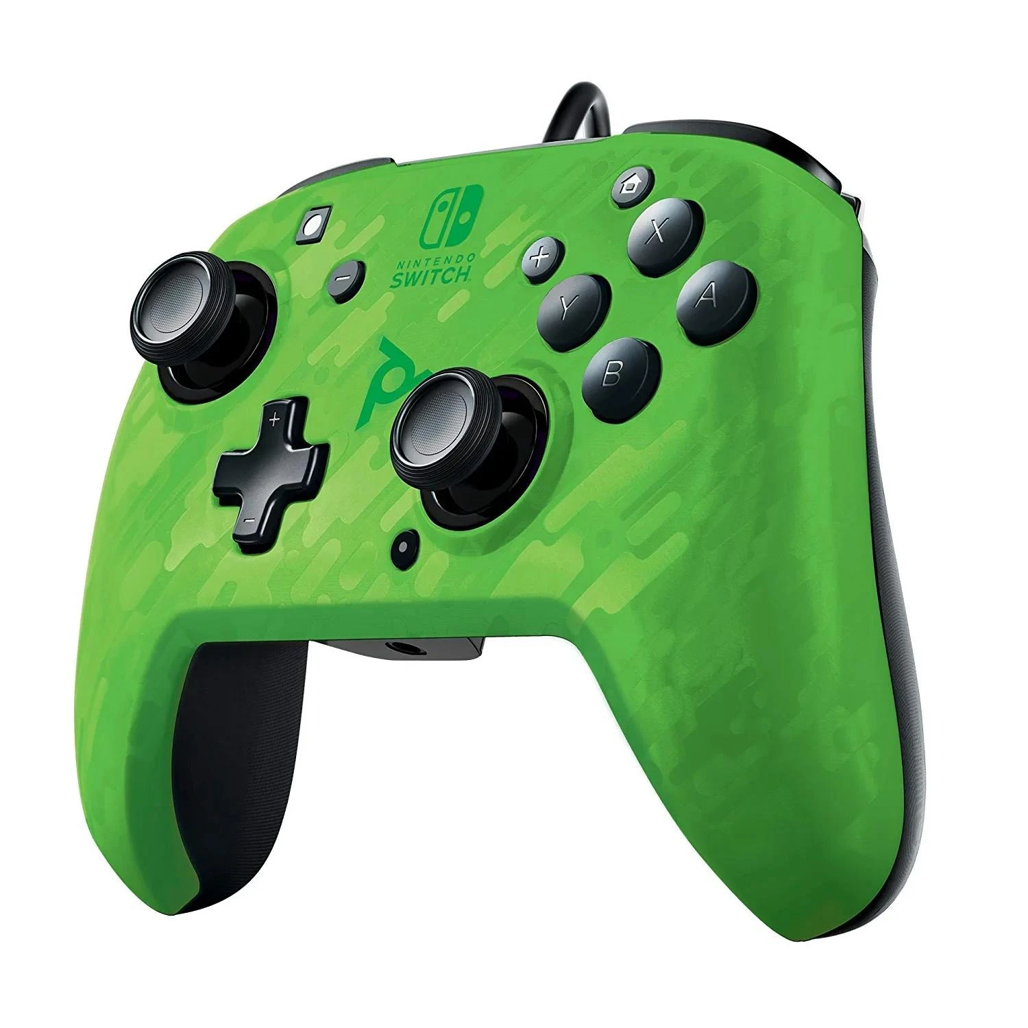 PDP Delux+ Audio Camo Žalias laidinis valdiklis skirtas Nintendo Switch