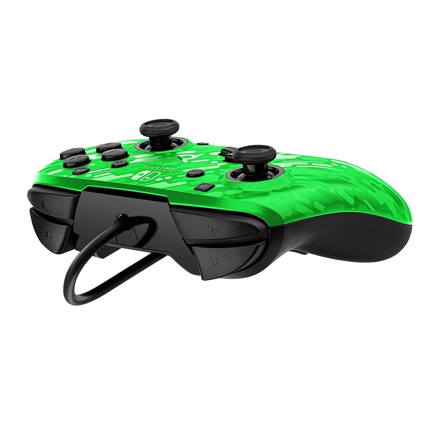 PDP Delux+ Audio Camo Žalias laidinis valdiklis skirtas Nintendo Switch