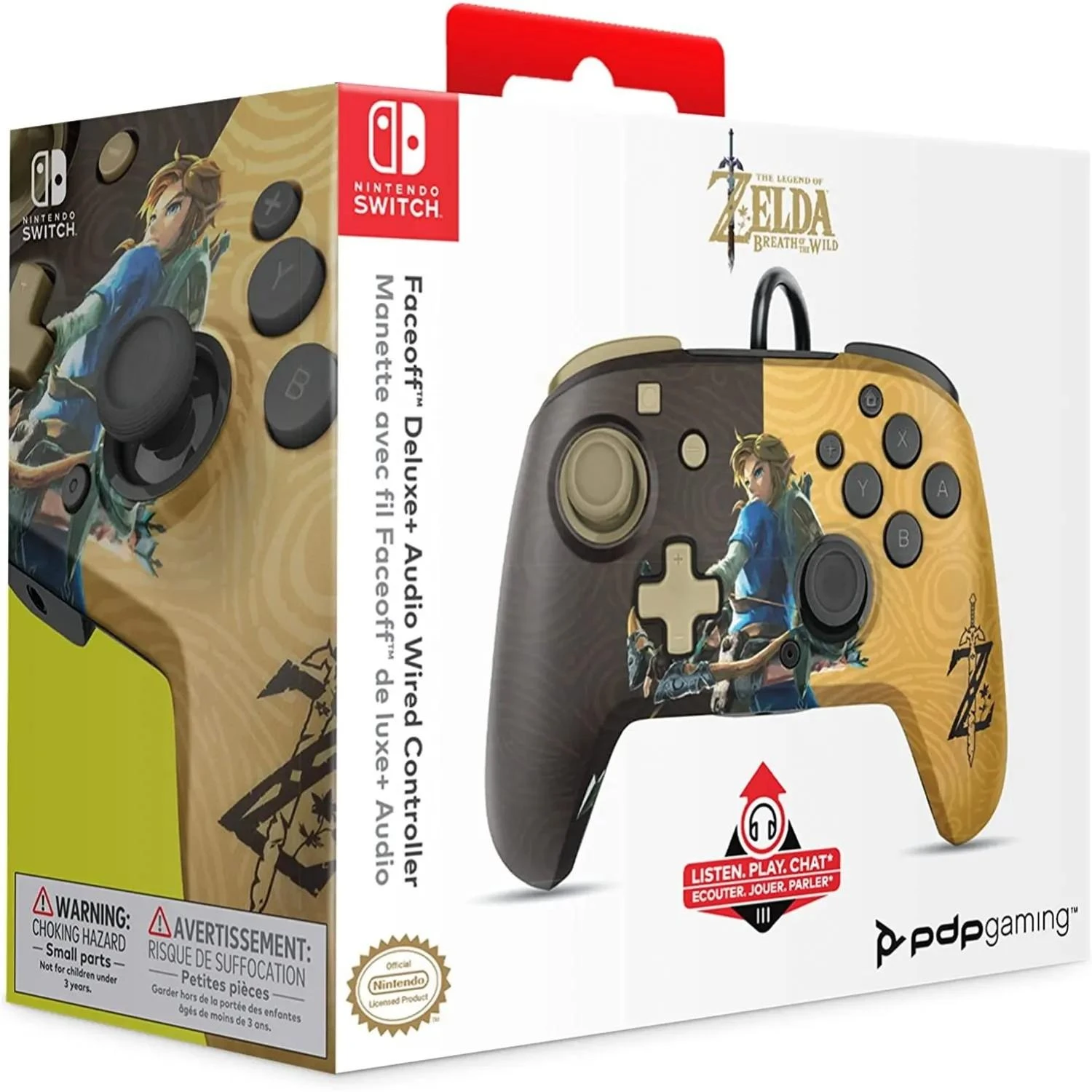 PDP Delux+ Audio Zelda laidinis valdiklis skirtas Nintendo Switch