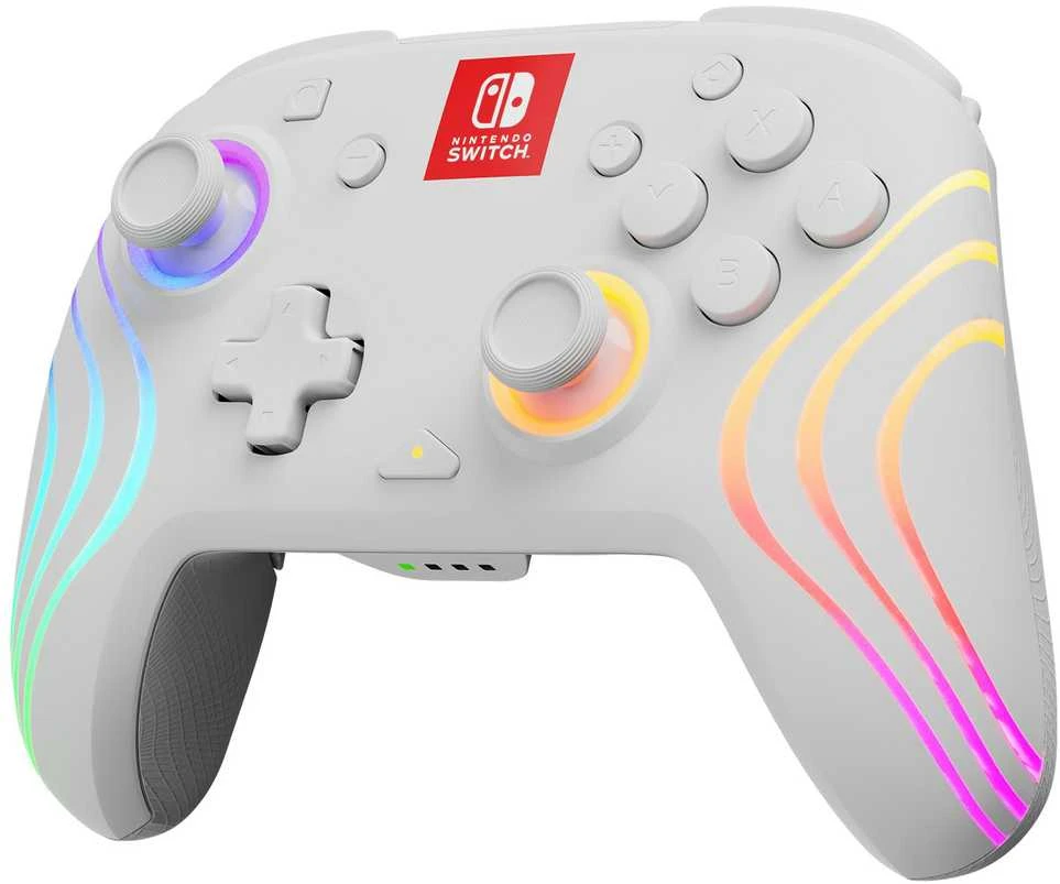 PDP Nintendo Switch baltas belaidis valdiklis (Afterglow Wave)