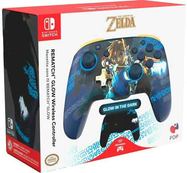 PDP Rematch Enhanced Belaidis valdiklis skirtas Nintendo Switch - Link Hero (Švytintis tamsoje)