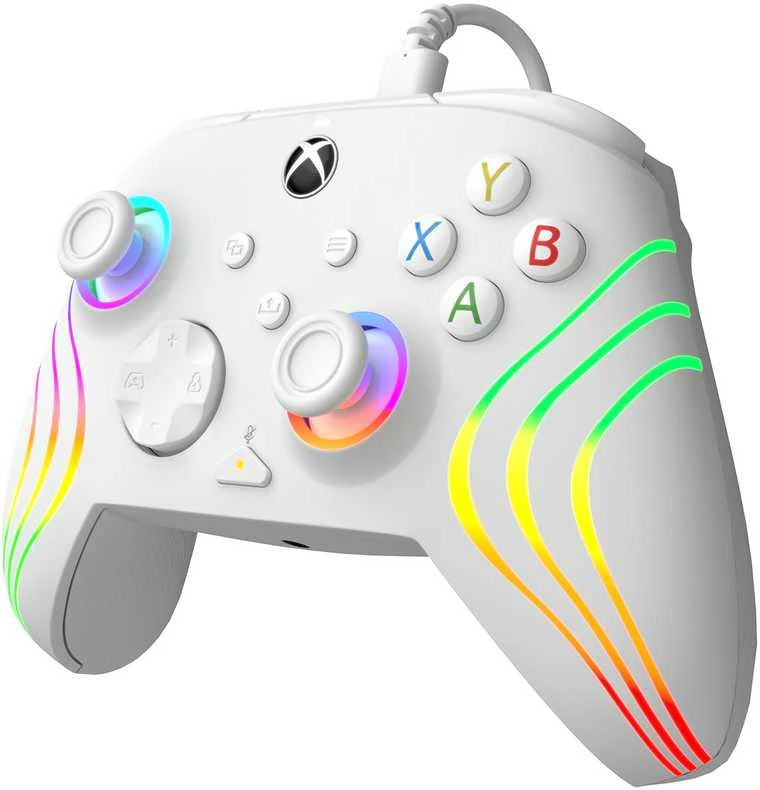 PDP XBOX Series X/S ir PC baltas laidinis valdiklis (Afterglow Wave)