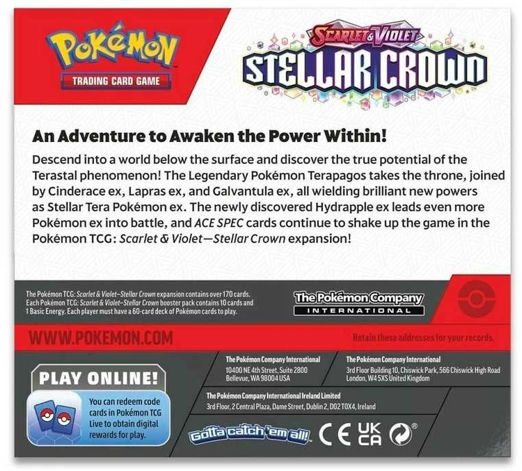 Pokemon Pokemon TCG – Scarlet & Violet 7 Stellar Crown Booster Ekranas (36 pakuotės)