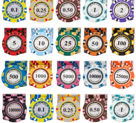 Pokerio žetonų rinkinys Monte Carlo (300 žetonų)