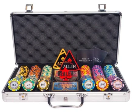 Pokerio žetonų rinkinys Monte Carlo (300 žetonų)