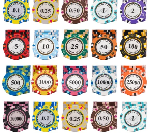 Pokerio žetonų rinkinys Monte Carlo (500 žetonų)