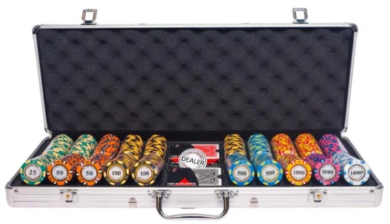 Pokerio žetonų rinkinys Monte Carlo (500 žetonų)