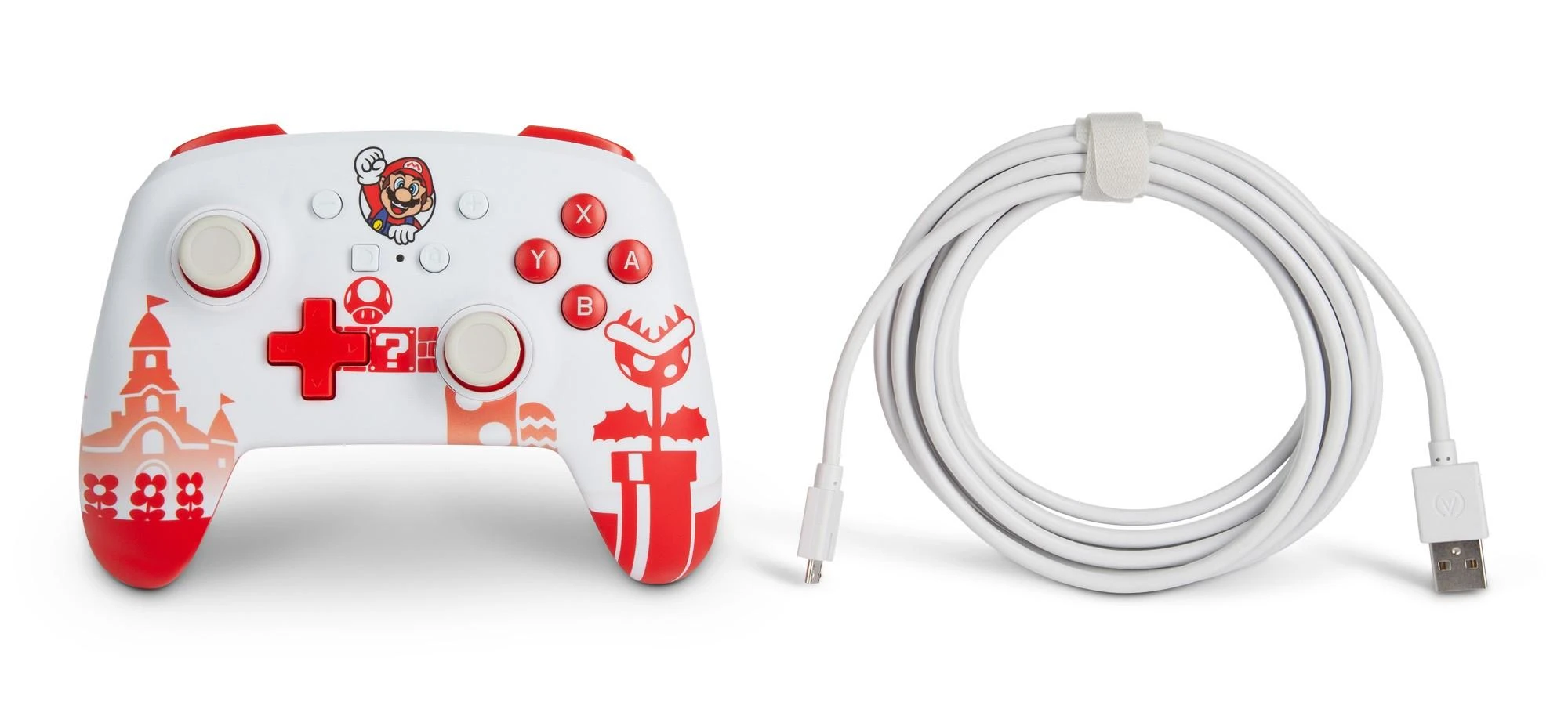 Power A PowerA Mario Raudona/Baltas laidinis valdiklis skirtas Nintendo Switch