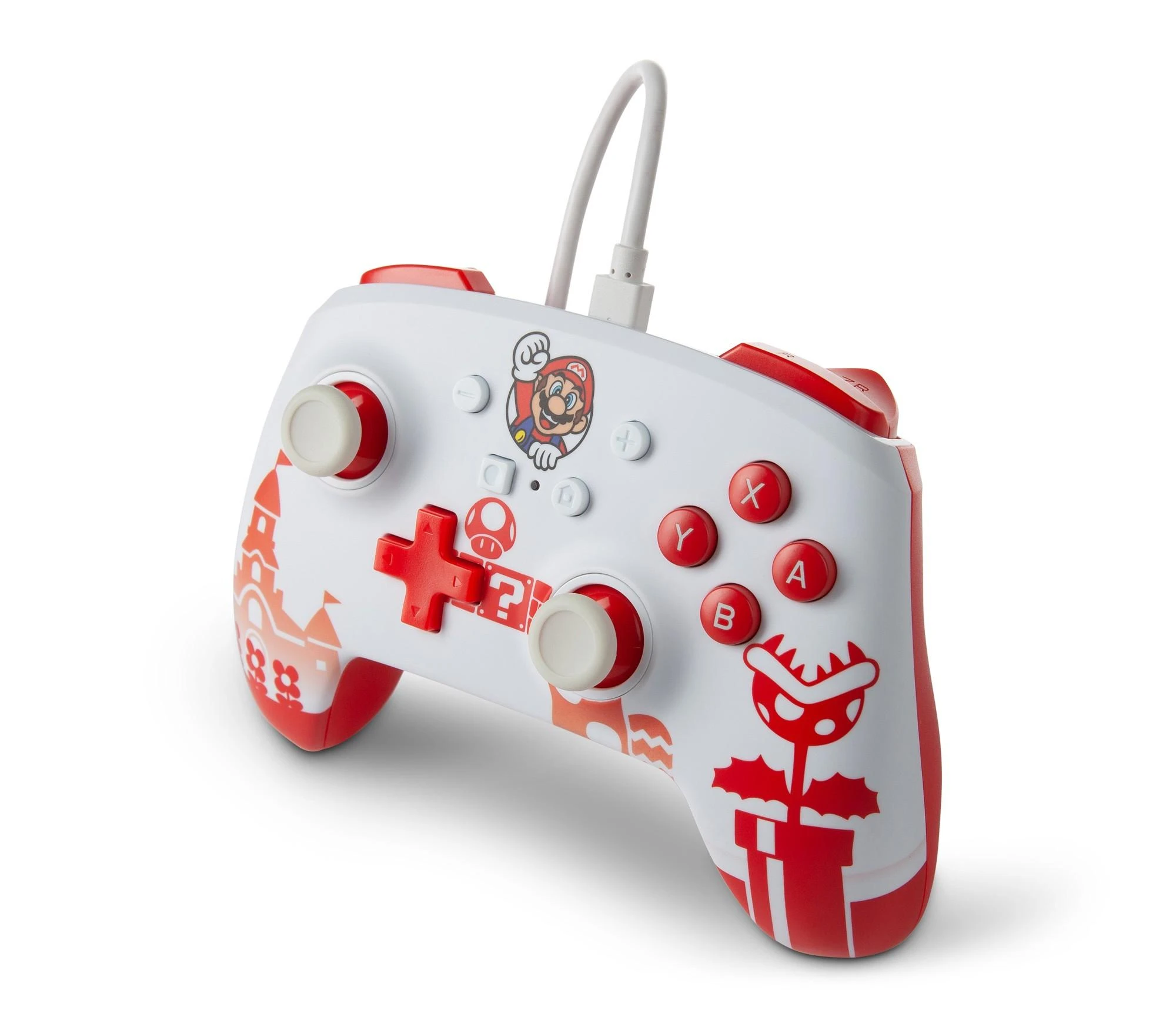 Power A PowerA Mario Raudona/Baltas laidinis valdiklis skirtas Nintendo Switch