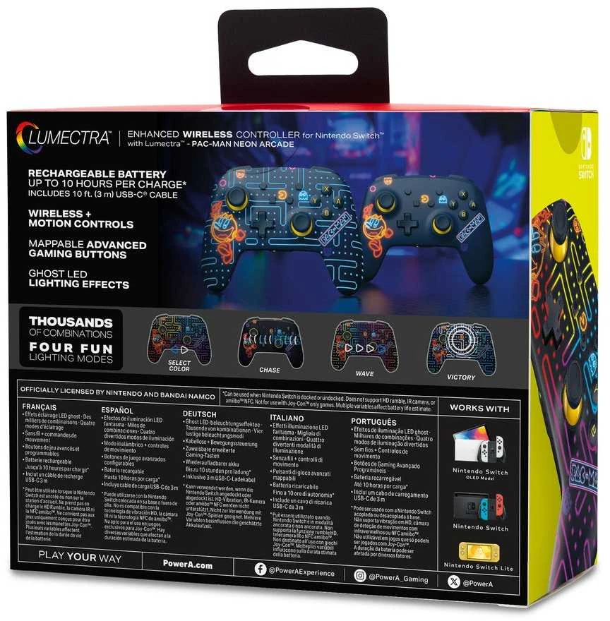 Power A PowerA Nintendo Switch Belaidis Pultelis - PAC-MAN Neon Arcade | Switch