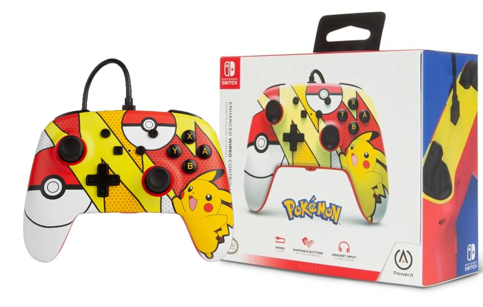 Power A PowerA Pikachu Pop Art laidinis valdiklis skirtas Nintendo Switch