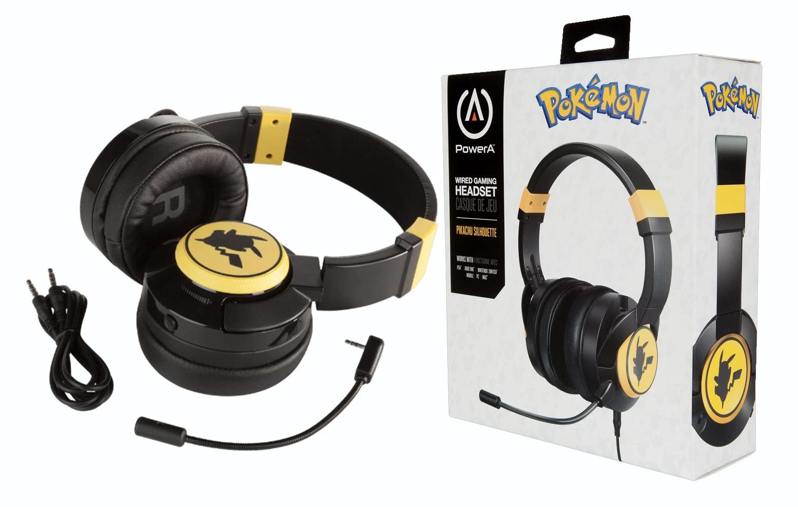 PowerA Pokemon ausinės su mikrofonu ir pakuote