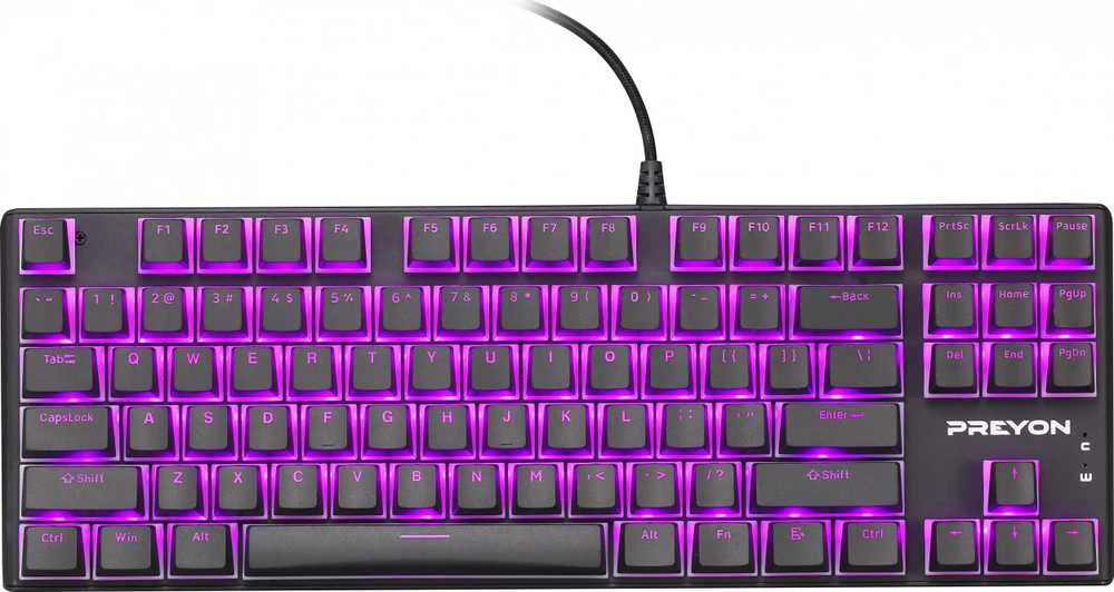 PREYON Brown Blitz Claw TKL laidinė mechaninė klaviatūra (US, Gateron Brown)