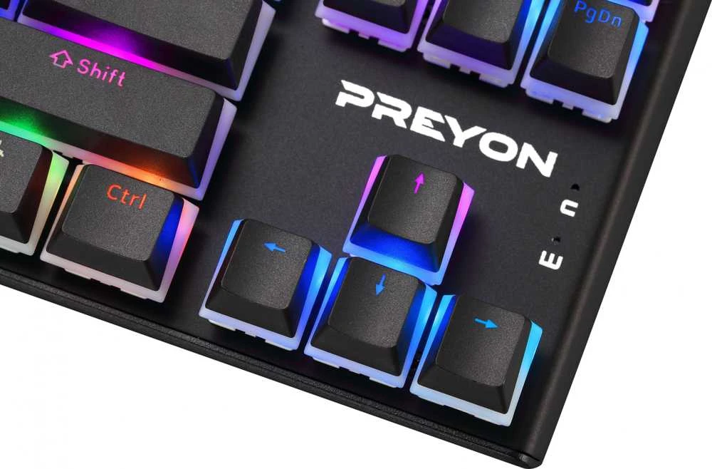 PREYON Brown Blitz Claw TKL laidinė mechaninė klaviatūra (US, Gateron Brown)