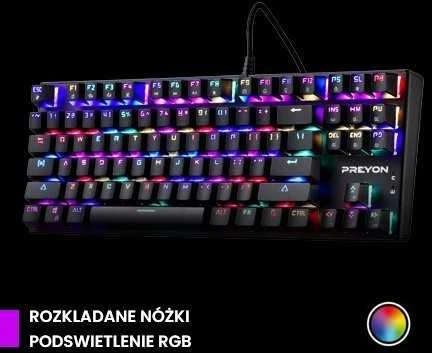 PREYON Brown Blitz Claw TKL laidinė mechaninė klaviatūra (US, Gateron Brown)