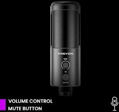 PREYON Buzzard Scream kondensatorinis mikrofonas USB