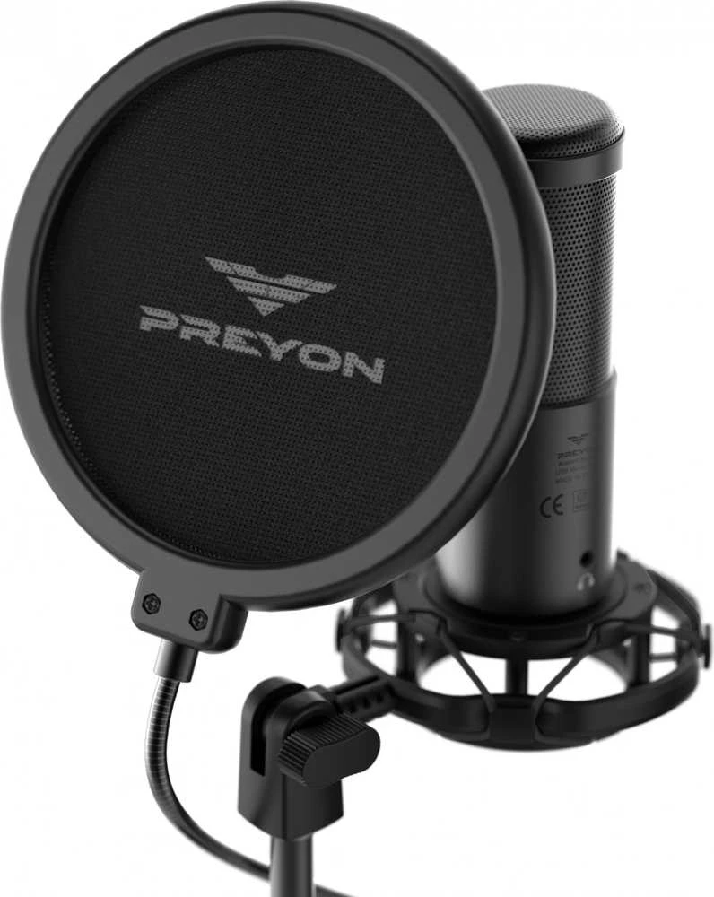 PREYON Buzzard Scream kondensatorinis mikrofonas USB