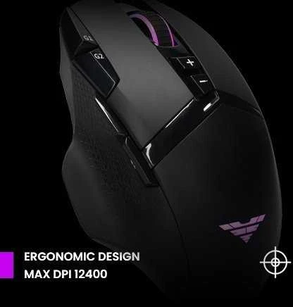 Omron PREYON Falcon Gaming su laidu žaidimų pelė| 12400 DPI