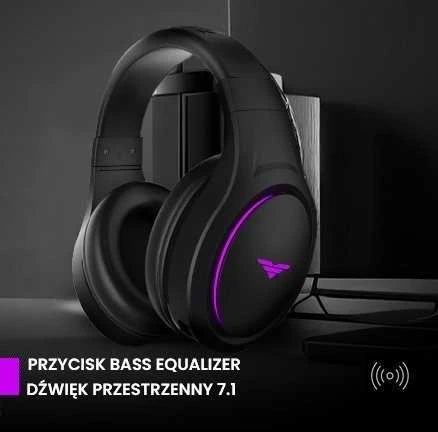 PREYON Hurricane Fly belaidės žaidimų ausinės (Juodos) | USB