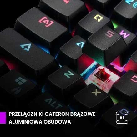 PREYON Long Claw Brown laidinė mechaninė klaviatūra (US, Gateron Brown)