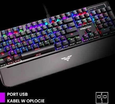 PREYON Long Claw Brown laidinė mechaninė klaviatūra (US, Gateron Brown)