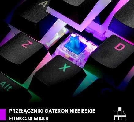 PREYON Raudona Blitz Claw TKL laidinė mechaninė klaviatūra (US, Gateron Raudona)
