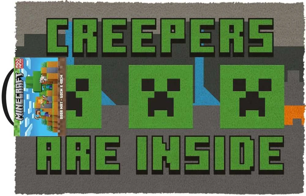 Pyramid Minecraft (Creepers Need Hugs) durų kilimėlis| 60x40cm