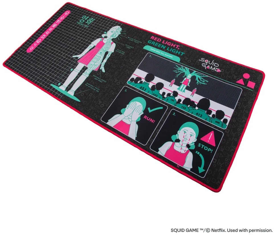 Pyramid Squid Game - Pelės kilimėlis - Young Hee Mėlyna Print | 80 x 35 cm